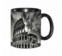EKLMPS Tazas de Café,Taza de Cerámica para Té y Café,330ml/11oz,Regalos original,Aniversarios,nupical,desayuno,Románticos,Coliseo Roma Italia
