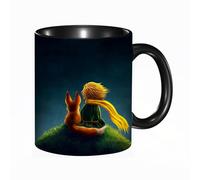 EKLMPS Tazas de Café,Taza de Cerámica para Té y Café,330ml/11oz,Regalos original,Aniversarios,nupical,desayuno,Románticos,El principito y el zorro miran al cielo.