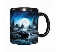 EKLMPS Tazas de Café,Taza de Cerámica para Té y Café,330ml/11oz,Regalos original,Aniversarios,nupical,desayuno,Románticos,El resentimiento del lobo