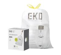 EKO 12.9 galones/45-49 litros, 110 bolsas de basura con cordón, bolsas de basura extra fuertes sin perfume, rollo de fácil dispensación para cocina y uso doméstico, resiste desgarros, fugas y