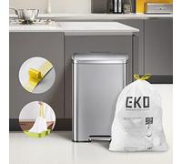 EKO Rollo de 60 bolsas de basura de cocina grandes con cordón extrafuerte, bolsas de basura de 13 galones (40L-60L) paquete de 60, código F