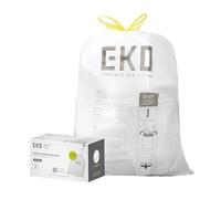 EKO Bolsas de basura de 12.9 galones / 45-49 litros, 60 bolsas de basura con cordón, bolsas de basura extra fuertes sin perfume, rollo de fácil dispensación para cocina y uso doméstico, resiste