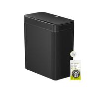 EKO Brio - Cubo de basura con sensor de movimiento, automático, sin contacto, resistente al agua, para cocina, dormitorio y oficina, 10 L, color negro
