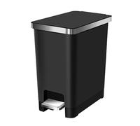 EKO | Cubo de Basura 10L para Baño o Cocina | Papelera Compacta con Tapa Flip N’ Click y Cubeta Extraíble | Diseño Moderno y Antideslizante | Ligero, Estético y Antihuellas