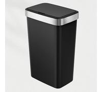 EKO | Cubo de Basura Cocina 50L con Sensor Automático y Cierre Suave | Papelera Negra a Pilas | Acabado Antihuella, Base Antideslizante y Soporte para Bolsa | Diseño Moderno y Silencioso