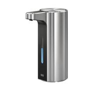 EKO Dispensador de jabón, acrilonitrilo butadieno estireno (ABS), Acero Inoxidable, 13.5 onzas (Carga inalámbrica Premium)
