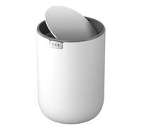 EKO Fandy Minicubo de Basura 2,2 L con Tapa Abatible, Blanco