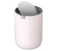 EKO Fandy - Minicubo de basura de 2,2 L con tapa, cubo de basura de escritorio abatible para baño, encimera, tocador, escritorio u oficina, cubo de basura pequeño (rosa)