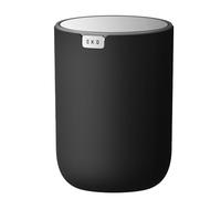 EKO Fandy - Minicubo de basura de 2,2 L con tapa, cubo de basura de escritorio abatible para baño, encimera, tocador, escritorio u oficina, cubo de basura pequeño (negro)