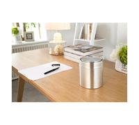 EKO Fandy Papelera de mesa (1,5 litros, acero inoxidable mate)