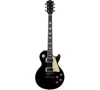 EKO Guitarra Eléctrica LS300 Tipo LP Les Paul Negra 6 Cuerdas Cuerpo Álamo Mástil Arce Diapasón Laurel Pastillas Humbucker