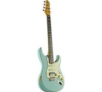 EKO GUITARS - AIRE RELIC, Guitarra Eléctrica, Serie "Original Relic", Cuerpo de Paulownia, Mástil de Arce Americano Tostado, Diapasón de 24 trastes en WPC, HSS, Escala 650 mm, Color Daphne Blue