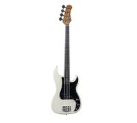 EKO GUITARS - Bajo eléctrico PB-400, cuerpo pawlonia, mango de acero, teclado Laurel, 2 pastillas Split-Coil, puente vintage, 21 teclas, color vintage blanco