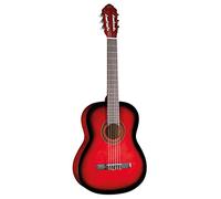 EKO GUITARS - CS-10 Red Burst, Guitarra Clásica de la Serie Studio 4/4, Tapa de Tilo, Aros y Fondo de Tilo Laminado, Mástil y Diapasón de Abedul, Funda Incluida, Color Red Burst