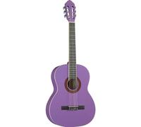 EKO GUITARS - CS-10 VIOLET, Guitarra Clásica Serie Studio Escala 4/4, Tapa de Tilo, Aros y Fondo de Tilo Laminado, Mástil y Diapasón de Abedul, Funda Incluida, Color Violeta