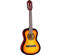 EKO Guitars - CS-2 Sunburst Guitarra clásica Serie Stdio Scala 1/4, tapa de tilo laminado, bandas y fondo de tilo laminado, mango y diapasón de abedul, funda incluida, color Sunburst