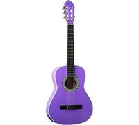 EKO GUITARS CS-5 Púrpura Guitarra clásica serie Studio Scala 3/4, Top en Agathis, Bandas y fondo de tilo laminado, mango de caoba y teclado de abedul, estuche incluido, color púrpura