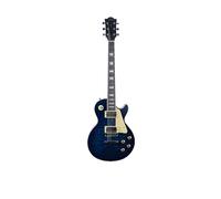 EKO Guitars - Guitarra eléctrica LS-300, cuerpo álamo, mango de acero, teclado WPC, 2 pastillas Humbucker, puente Tune-O-Matic, 22 trastes, color azul Quilted