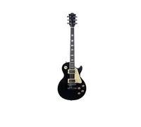 EKO Guitars - Guitarra eléctrica LS-300, cuerpo álamo, mango de acero, teclado WPC, 2 pastillas Humbucker, puente Tune-O-Matic, 22 trastes, escala estándar, color negro