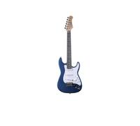 EKO Guitars - Guitarra eléctrica ST-100 3/4, cuerpo álamo, mango de acero, teclado WPC 21 trastes, 3 pastillas single-coil, puente trémolo, escala 580 mm, color azul metalizado