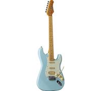 EKO GUITARS - Guitarra Eléctrica ST-351, Cuerpo de Álamo, Mástil de Arce, Diapasón de Arce, Pastillas H-S-S, Puente Tremolo Vintage, 22 Trastes, Escala 648 mm, Color Daphne Blue