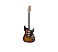 EKO GUITARS - Guitarra eléctrica ST-400, cuerpo pawlonia, mango de acero, teclado Laurel, 3 pastillas single-coil, puente vintage trémolo, 22 trastes, color sunburst