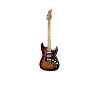 EKO GUITARS - Guitarra eléctrica ST-401, cuerpo pawlonia, mango de acero, teclado de arce, 3 pastillas single-coil, puente vintage, 22 trastes, color sunburst