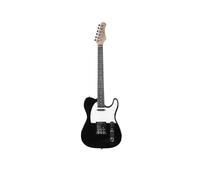 EKO Guitars - Guitarra eléctrica TL-300, cuerpo álamo, mango de acero, teclado Laurel, 2 pastillas Single-Coil, puente Tele, 22 trastes, color negro