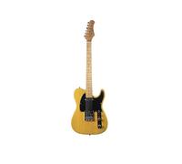 EKO GUITARS - Guitarra eléctrica TL-401, cuerpo pawlonia, mango de arce, teclado de arce, 2 pastillas single-coil, puente Tele, 22 trastes, escala 650 mm, color Butterscotch