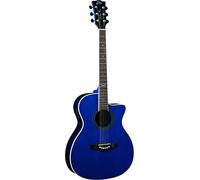 Eko Guitars - NXT A100CE Sea Throug Blue, guitarra acústica Top de abeto, bandas, fondo y mango de caoba, diapasón de South American Roupanà, Dreadnought Cutaway, color azul