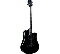 EKO GUITARS - NXT Bass B100CE See Through Black, Bajo Acústico forma Dreadnought, Tapa de Abeto, Aros y Fondo de Caoba, Mástil de Caoba, Diapasón de South American Roupanà, Escala 812 mm, Color Negro