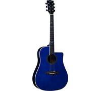 EKO GUITARS - NXT D100CE See Through Blue, Guitarra Acústica, Tapa de Abeto, Aros, Fondo y Mástil de Caoba, Diapasón de South American Roupanà, Escala 648 mm, Dreadnought Cutaway, Color Azul