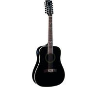 EKO GUITARS - NXT D100E XII SEE THROUGH BLACK, Guitarra Acústica de 12 Cuerdas, Tapa de Abeto, Aros, Fondo y Mástil de Caoba, Diapasón de Roupanà Sudamericano, Escala 648 mm, Color Negro