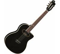 EKO Guitars - NXT NYLON N100CE Sea Throug Black, guitarra clásica cuttaway electrificada, tapa de abeto, bandas, fondo y mástil de caoba, diapasón de South American Roupanà, escala de 650 mm, color