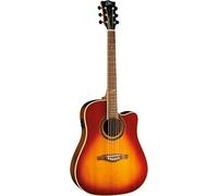 EKO GUITARS ONE D150CE VINTAGE Burst Guitarra Acústica Electrificada CE Serie One Amplificada con Sistema Fishman Presys II Bandas Fondo de Caoba, Acabado Gloss, Escala 650mm, Color Sunburst