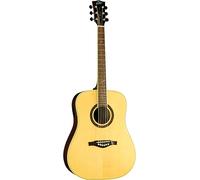EKO Guitars - One D150E Natural - Guitarra acústica electrificada Dreadnought, serie One, amplificada con sistema Fishman Presys II, bandas y fondo de caoba, tapa de abeto, color natural