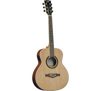 EKO Guitars One M150e Mini, guitarra acústica eléctrica Mini, tapa de abeto Sitka laminado, bandas y fondo de caoba laminada, mango de caoba y diapasón de South American Roupanà, color natural