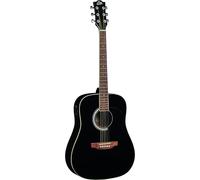 EKO GUITARS - RANGER 6 EQ BLACK, Guitarra Acústica con Ecualizador, Tapa de Abeto, Aros y Fondo de Tilo, Diapasón de Roupanà Sudamericano, Color Negro