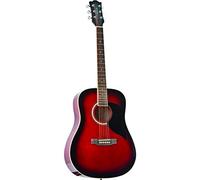 EKO GUITARS - RANGER 6 EQ RED SUNBURST, Guitarra Acústica con Ecualizador, Tapa de Abeto, Aros y Fondo de Tilo, Diapasón de Roupanà Sudamericano, 20 Trastes, Color Red Sunburst