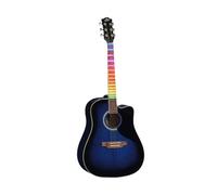 EKO GUITARS - Ranger CW EQ Blue Sunburst VISUAL NOTE, Guitarra acústica electrificada Dreadnought Cutaway, sistema LED interactivo; Preamp SE30 con afinador; Blue Sunburst Glossy