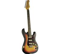 EKO GUITARS - S-300 Relic Sunburst, Guitarra Eléctrica con acabado Relic, Cuerpo de Paulownia, Mástil de Arce Americano, Diapasón de 22 trastes en Resina Eko WPC