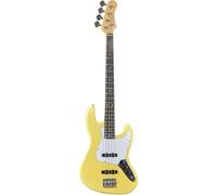 EKO GUITARS - VJB-200 Cream, Bajo Eléctrico de 4 Cuerdas, Cuerpo de Álamo, Mástil de Arce, Diapasón de 21 trastes en Resina Eko WPC, Color Cream