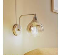 Eko-Light Aplique de pared Monte de cristal, 1 luz, plateado