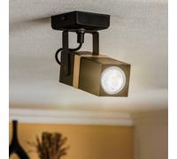 Eko-Light Downlight Vidar, negro, 1 luz
