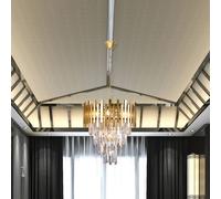 Eko-Light Lámpara colgante Aspen metal dorado cristales de cristal, altura 50 cm