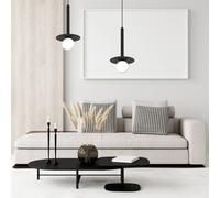 Eko-Light Lámpara colgante Futura, negro/blanco, 1 luz