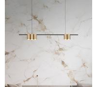 Eko-Light Lámpara colgante Genesis, aluminio negro/dorado, 5 x GU10, longitud 100 cm