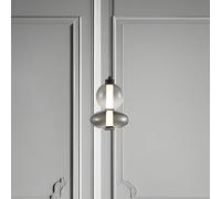 Eko-Light Lámpara colgante LED Daphne, cristal gris transparente, altura 28 cm