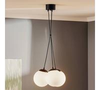 Eko-Light Lámpara colgante Lima Opalglas negro 3 luces paquete