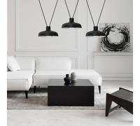 Eko-Light Lámpara colgante Linea, negra, 3 luces